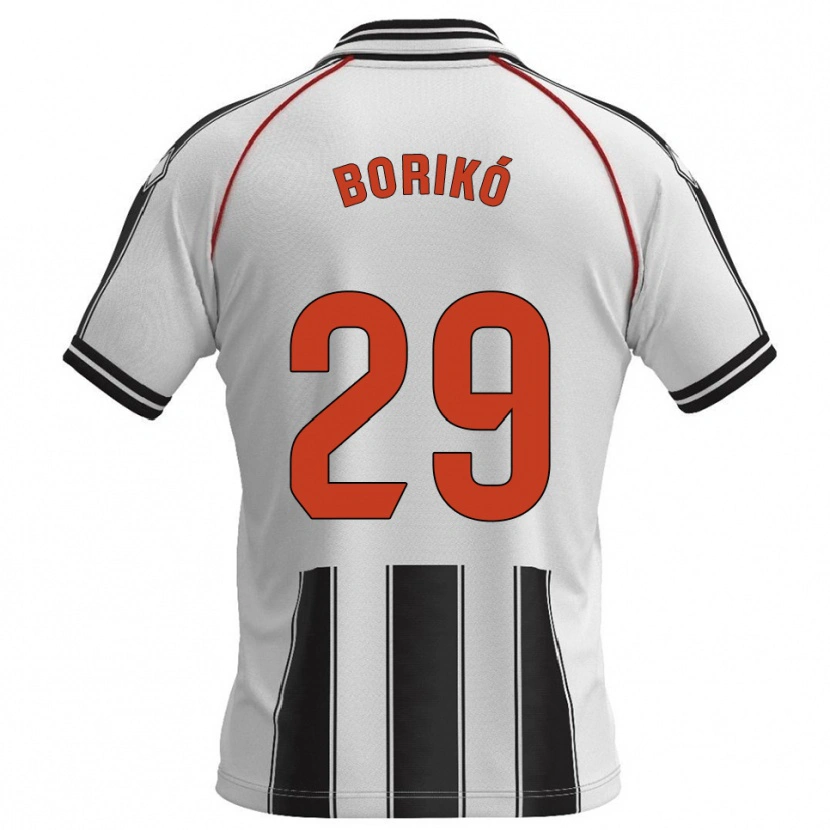 Danxen Homme Maillot Santi Borikó #29 Blanc Noir Tenues Domicile 2025/26 T-Shirt