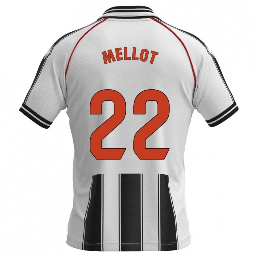 Danxen Homme Maillot Jérémy Mellot #22 Blanc Noir Tenues Domicile 2025/26 T-Shirt