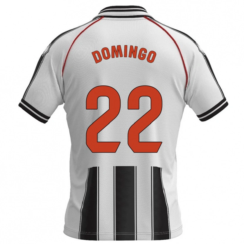 Danxen Homme Maillot Jorge Domingo #22 Blanc Noir Tenues Domicile 2025/26 T-Shirt