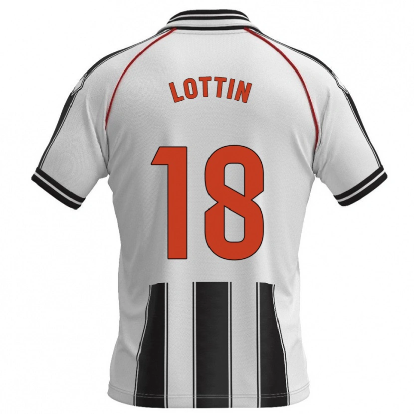 Danxen Homme Maillot Albert Lottin #18 Blanc Noir Tenues Domicile 2025/26 T-Shirt