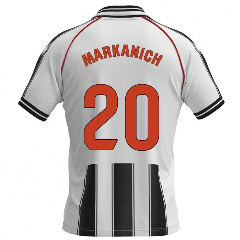 Danxen Homme Maillot Nick Markanich #20 Blanc Noir Tenues Domicile 2025/26 T-Shirt