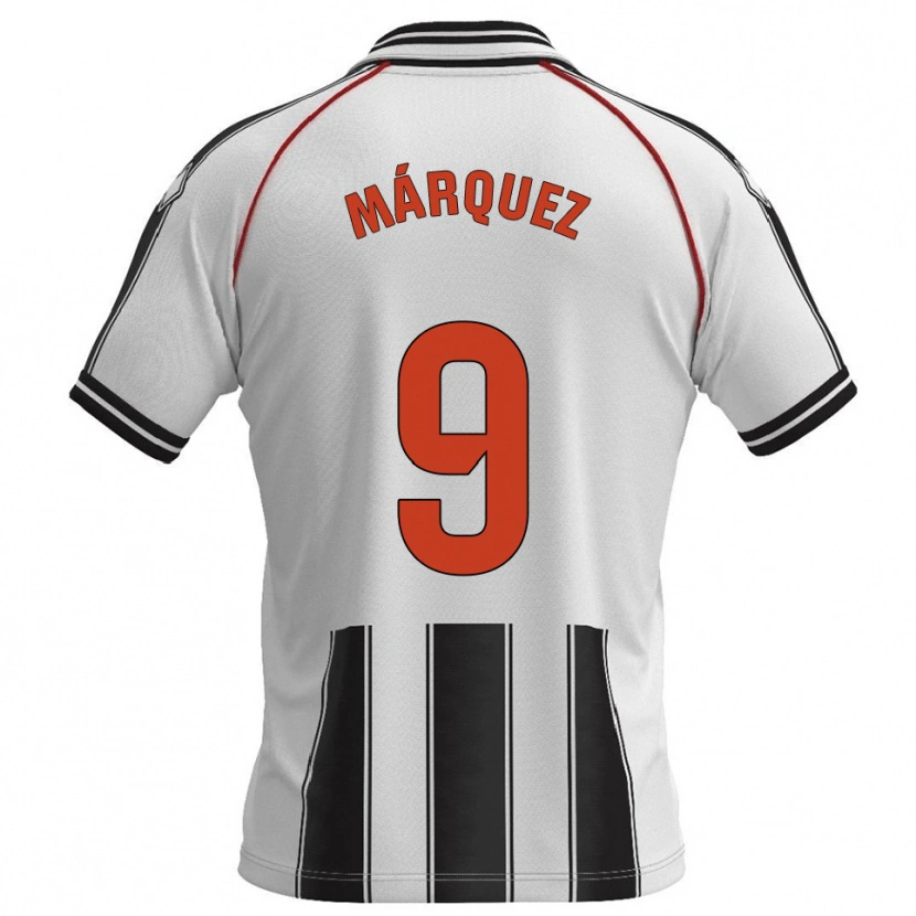 Danxen Homme Maillot Eddiel Márquez #9 Blanc Noir Tenues Domicile 2025/26 T-Shirt