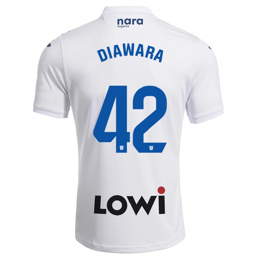 Danxen Homme Maillot Amadou Diawara #42 Blanc Marine Tenues Domicile 2025/26 T-Shirt