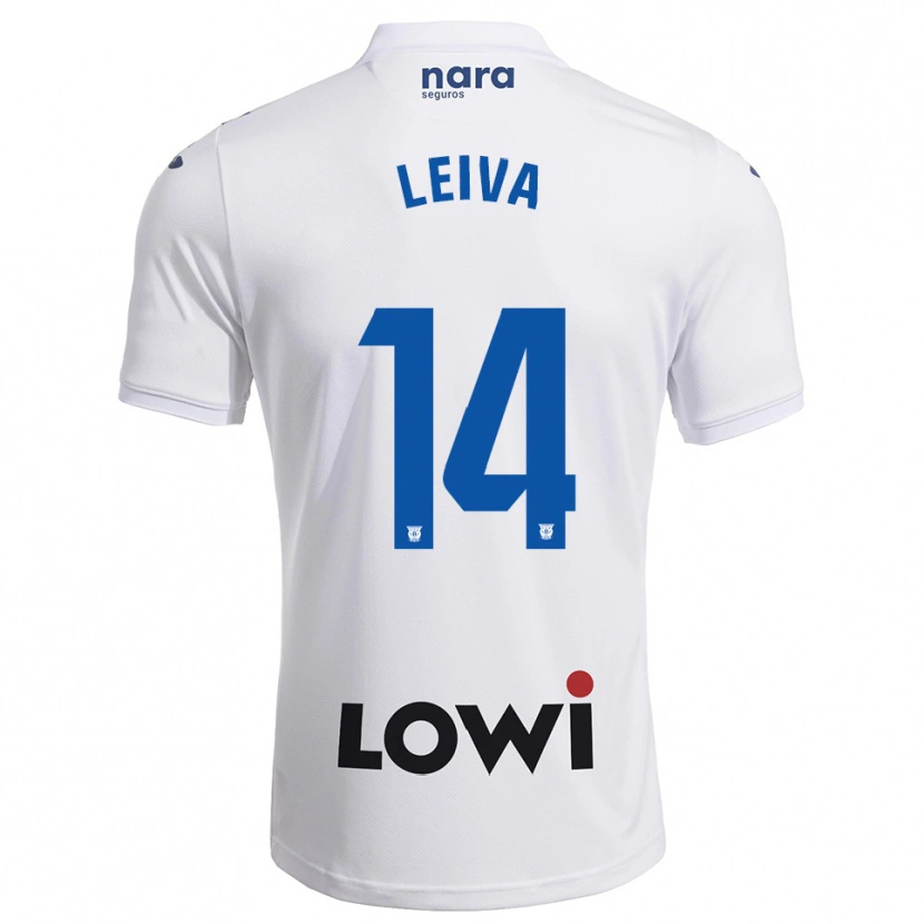 Danxen Homme Maillot Marcos Leiva #14 Blanc Marine Tenues Domicile 2025/26 T-Shirt