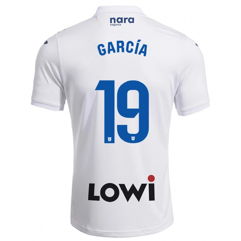 Danxen Homme Maillot Diego García #19 Blanc Marine Tenues Domicile 2025/26 T-Shirt