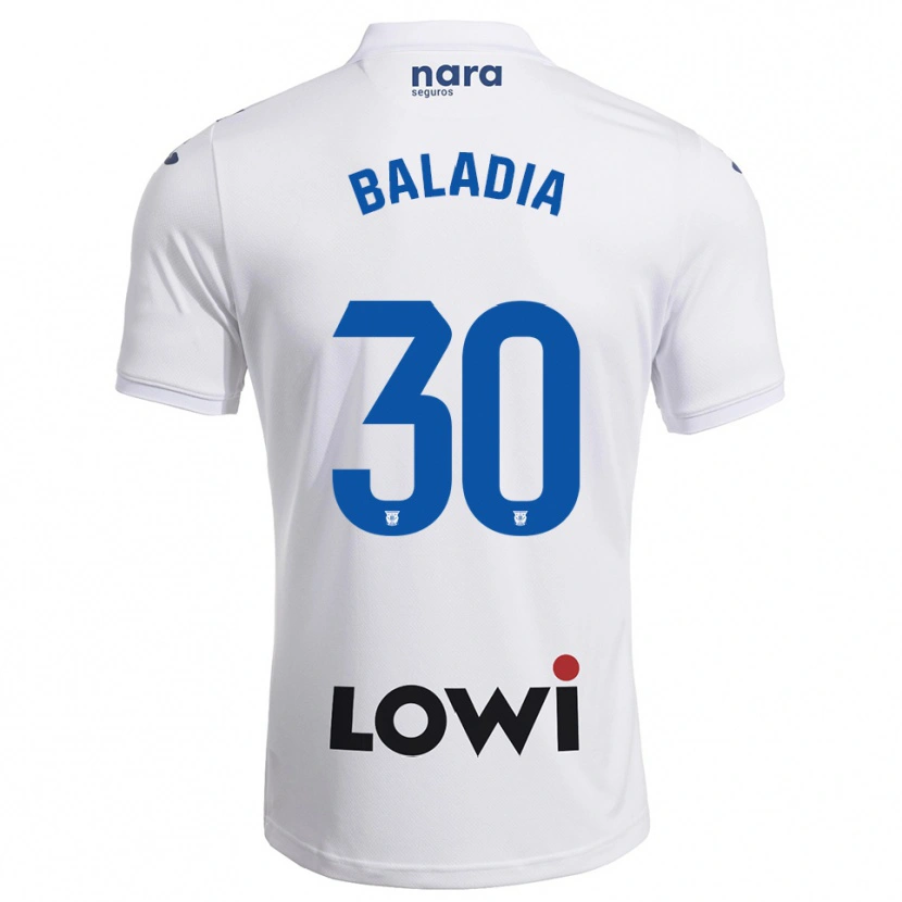 Danxen Homme Maillot David Baladia #30 Blanc Marine Tenues Domicile 2025/26 T-Shirt