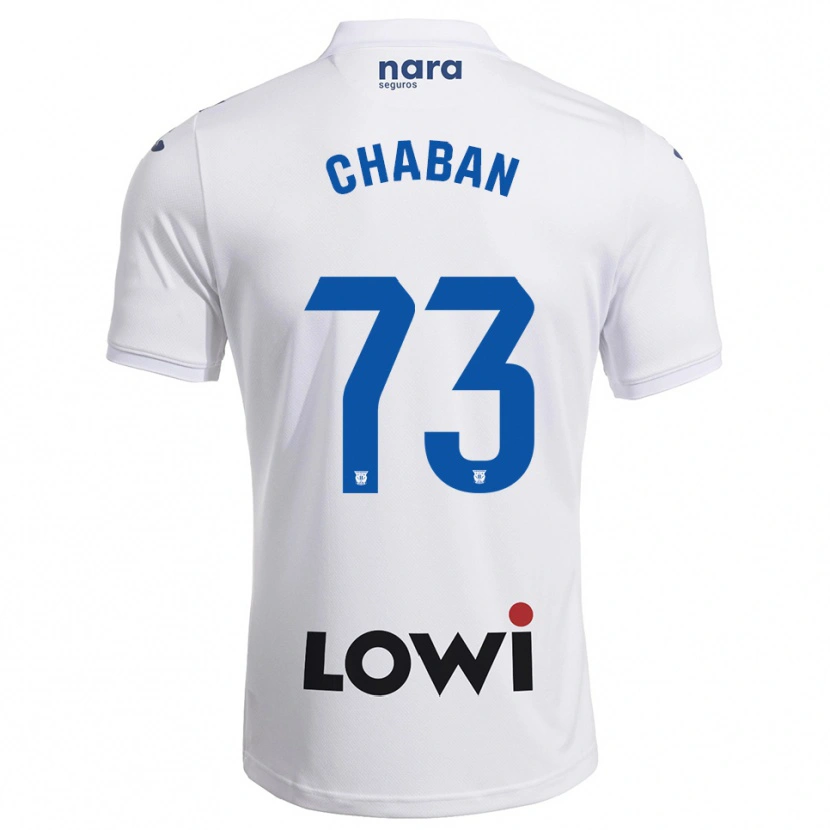 Danxen Homme Maillot Danylo Chaban #73 Blanc Marine Tenues Domicile 2025/26 T-Shirt