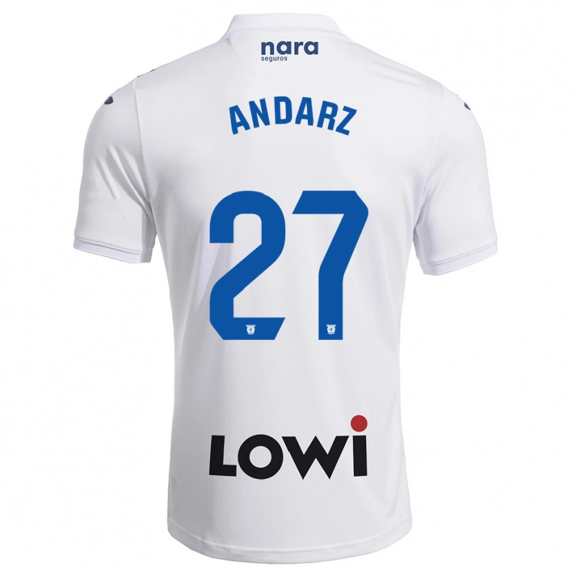 Danxen Homme Maillot Nima Andarz #27 Blanc Marine Tenues Domicile 2025/26 T-Shirt