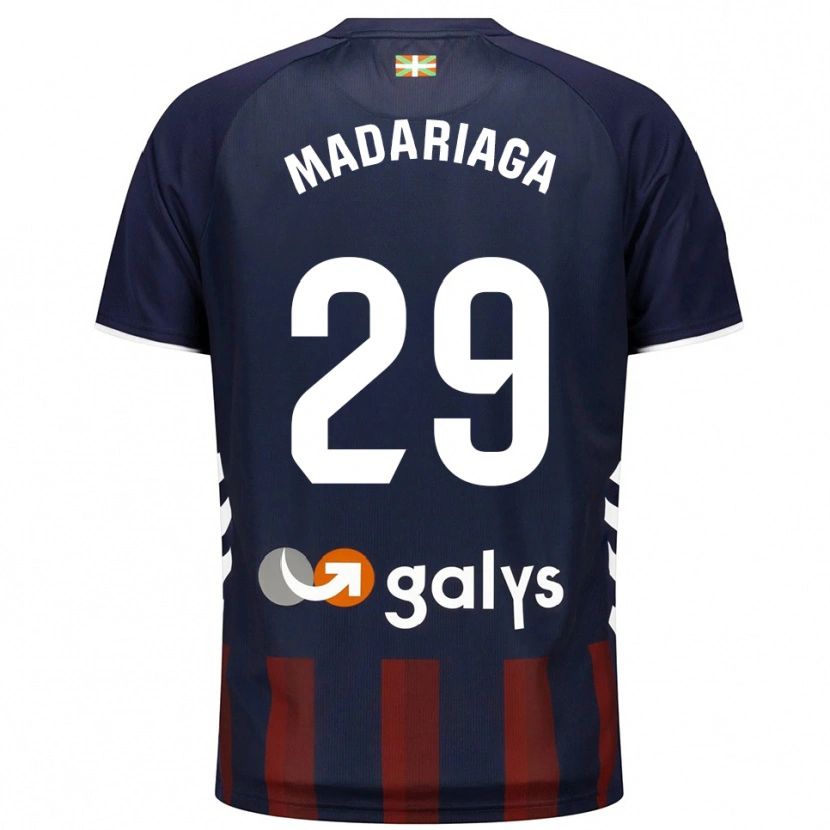 Danxen Homme Maillot Ander Madariaga #29 Marine Rouge Tenues Domicile 2025/26 T-Shirt