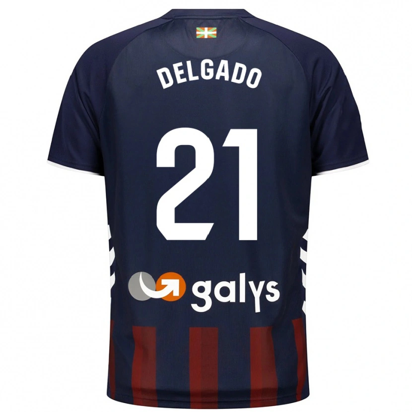 Danxen Homme Maillot Marc Delgado #21 Marine Rouge Tenues Domicile 2025/26 T-Shirt