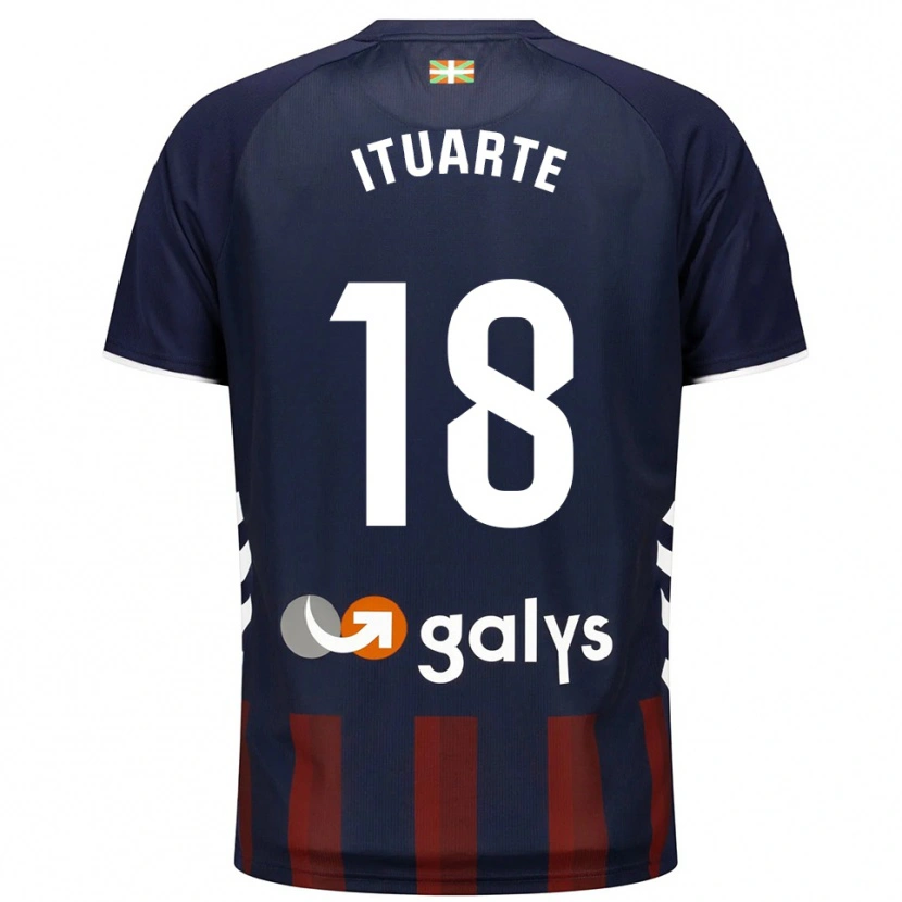 Danxen Homme Maillot Joseba Ituarte #18 Marine Rouge Tenues Domicile 2025/26 T-Shirt