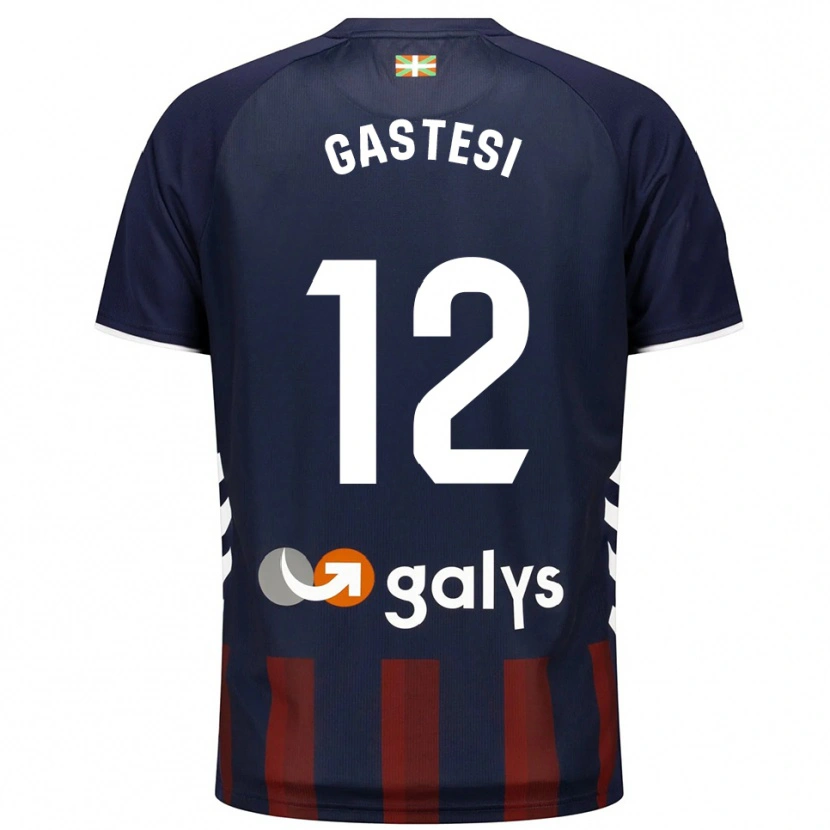 Danxen Homme Maillot Gorka Gastesi #12 Marine Rouge Tenues Domicile 2025/26 T-Shirt