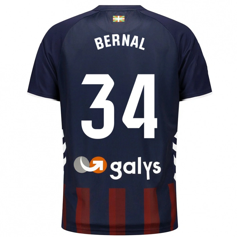 Danxen Homme Maillot Unax Bernal #34 Marine Rouge Tenues Domicile 2025/26 T-Shirt