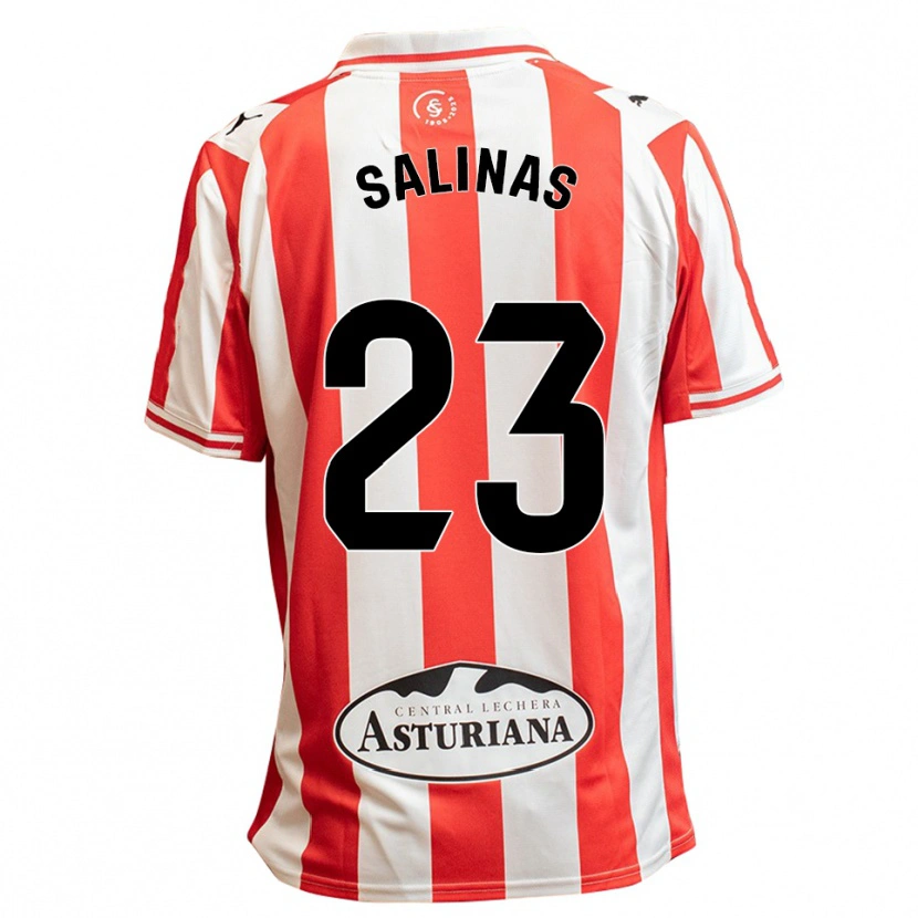 Danxen Homme Maillot Hugo Salinas #23 Blanc Rouge Tenues Domicile 2025/26 T-Shirt