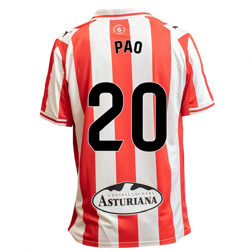 Danxen Homme Maillot Paola Hernández Martín #20 Blanc Rouge Tenues Domicile 2025/26 T-Shirt