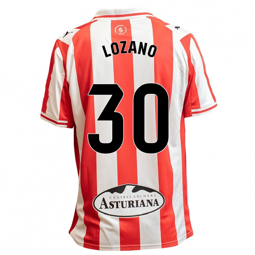 Danxen Homme Maillot Álex Lozano #30 Blanc Rouge Tenues Domicile 2025/26 T-Shirt