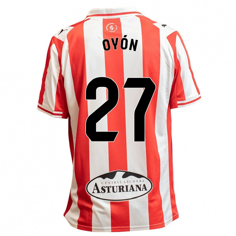 Danxen Homme Maillot Álex Oyón #27 Blanc Rouge Tenues Domicile 2025/26 T-Shirt