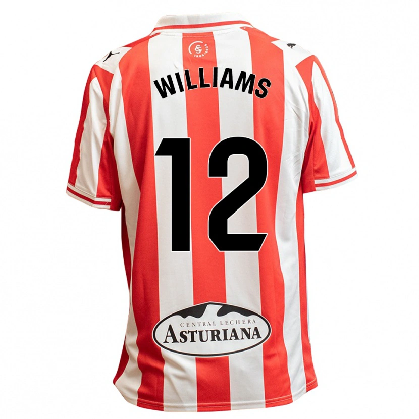 Danxen Homme Maillot Aaron Williams #12 Blanc Rouge Tenues Domicile 2025/26 T-Shirt