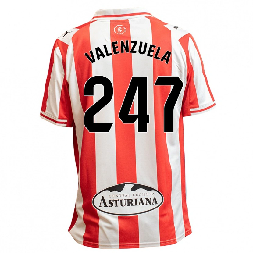 Danxen Homme Maillot Sebastián Valenzuela #247 Blanc Rouge Tenues Domicile 2025/26 T-Shirt