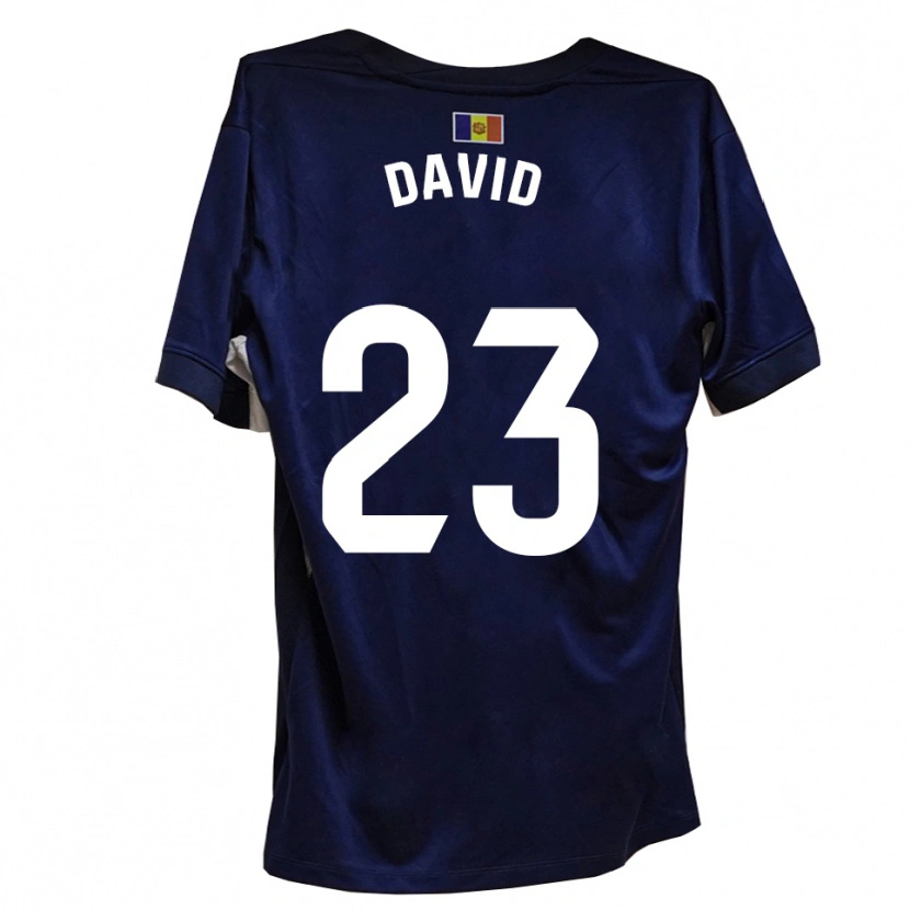 Danxen Homme Maillot David De La Fuente #23 Bleu Marine Blanc Tenues Domicile 2025/26 T-Shirt