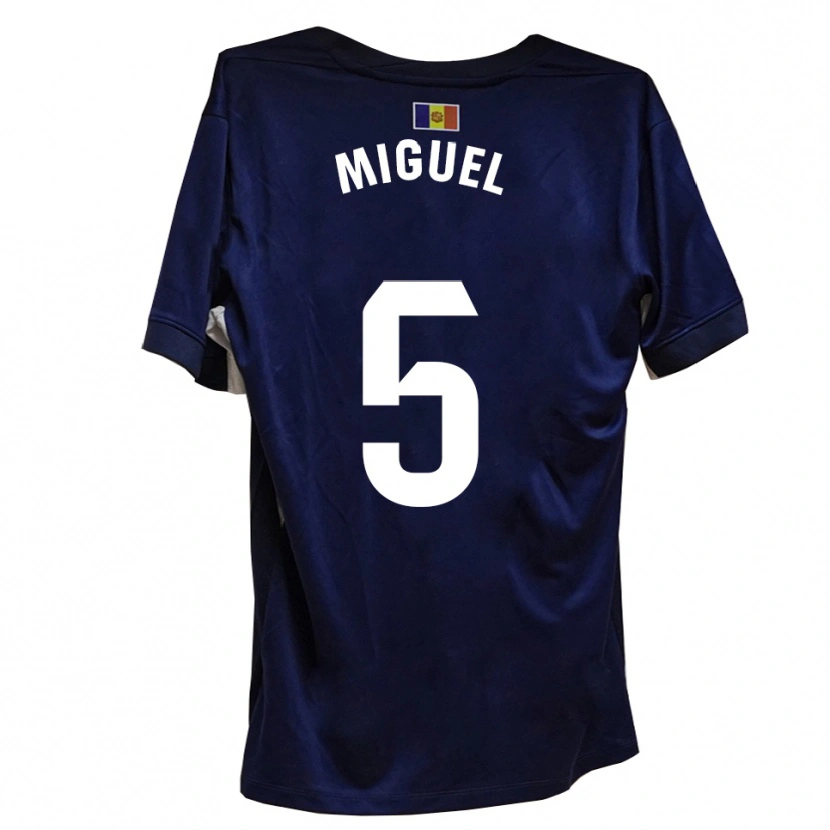 Danxen Homme Maillot Carlos Miguel #5 Bleu Marine Blanc Tenues Domicile 2025/26 T-Shirt