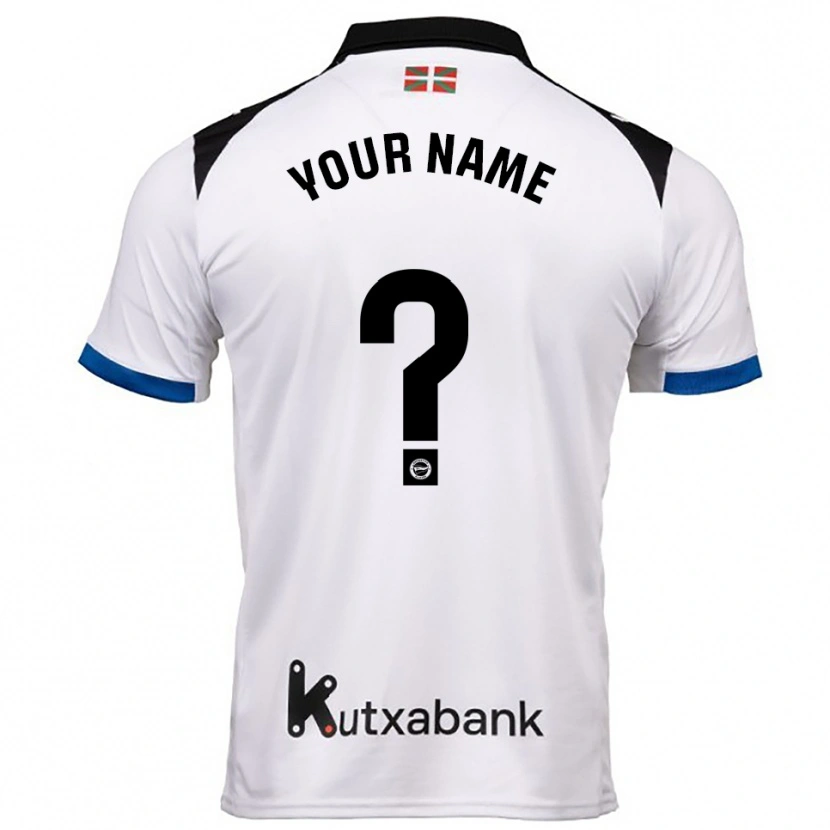 Danxen Homme Maillot Votre Nom #0 Blanc Bleu Tenues Extérieur 2025/26 T-Shirt