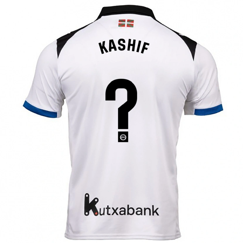 Danxen Homme Maillot Sami Kashif #0 Blanc Bleu Tenues Extérieur 2025/26 T-Shirt