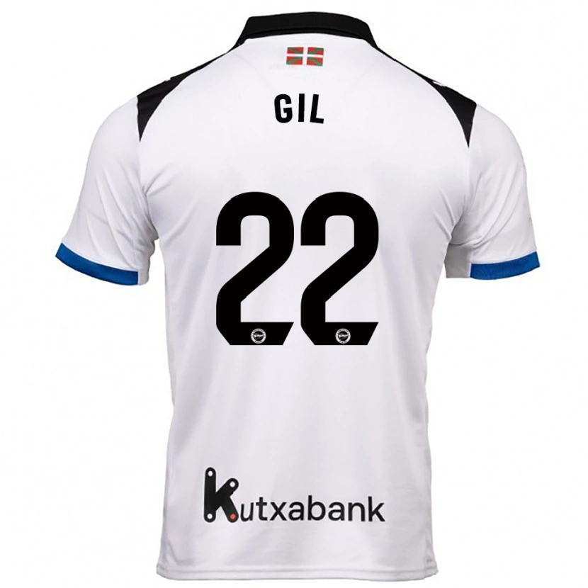 Danxen Homme Maillot Raquel Gil #22 Blanc Bleu Tenues Extérieur 2025/26 T-Shirt