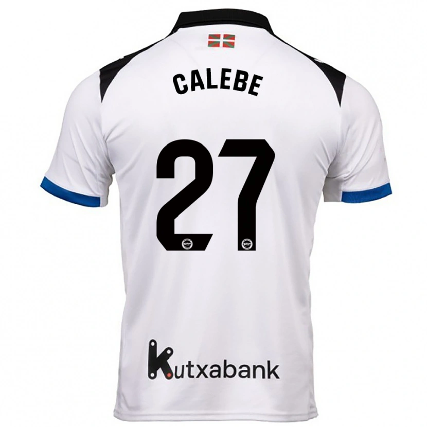 Danxen Homme Maillot Calebe #27 Blanc Bleu Tenues Extérieur 2025/26 T-Shirt