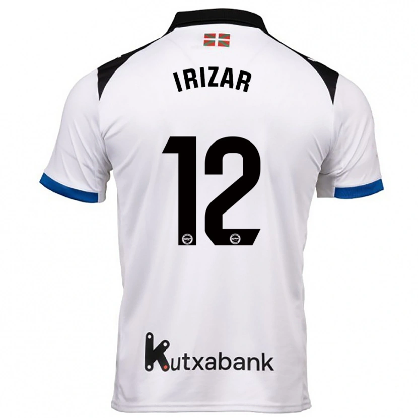 Danxen Homme Maillot Manex Irizar #12 Blanc Bleu Tenues Extérieur 2025/26 T-Shirt