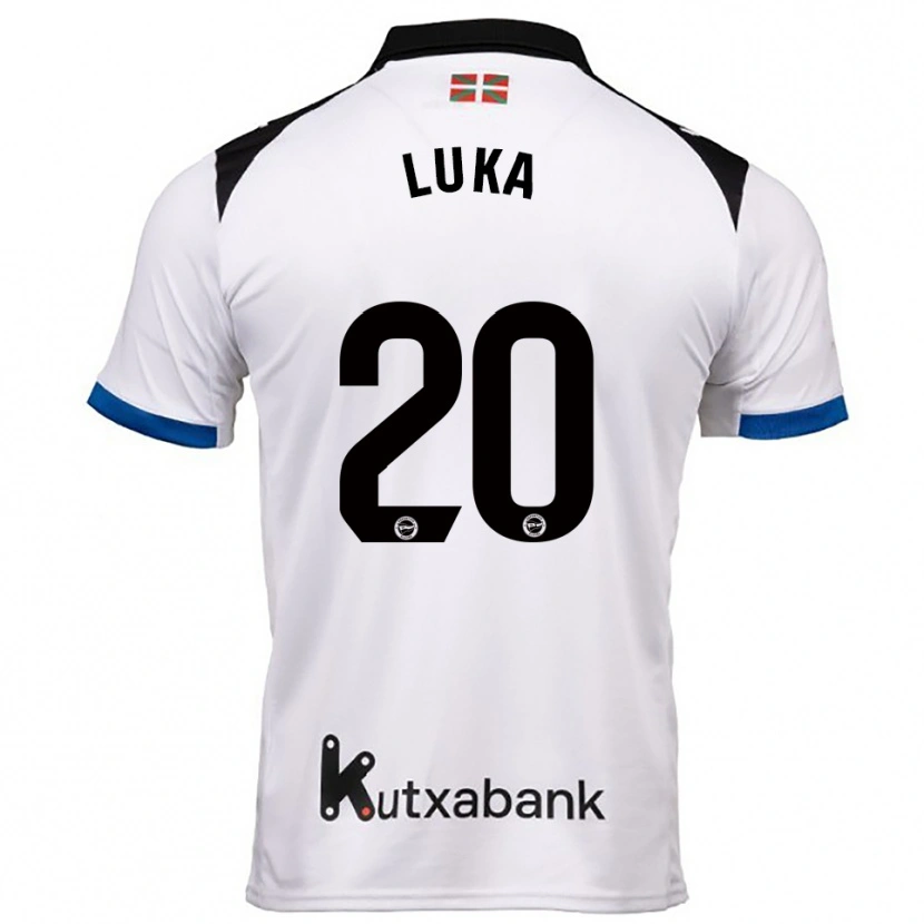 Danxen Homme Maillot Luka Romero #20 Blanc Bleu Tenues Extérieur 2025/26 T-Shirt