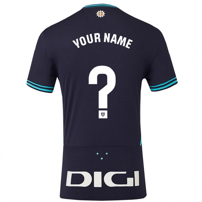 Danxen Homme Maillot Votre Nom #0 Marine Bleu Ciel Tenues Extérieur 2025/26 T-Shirt