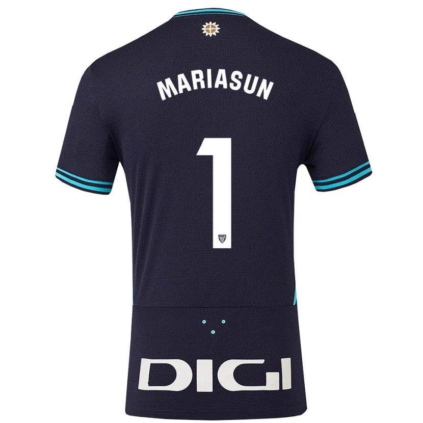 Danxen Homme Maillot María Asunción Quiñones Goikoetxea #1 Marine Bleu Ciel Tenues Extérieur 2025/26 T-Shirt