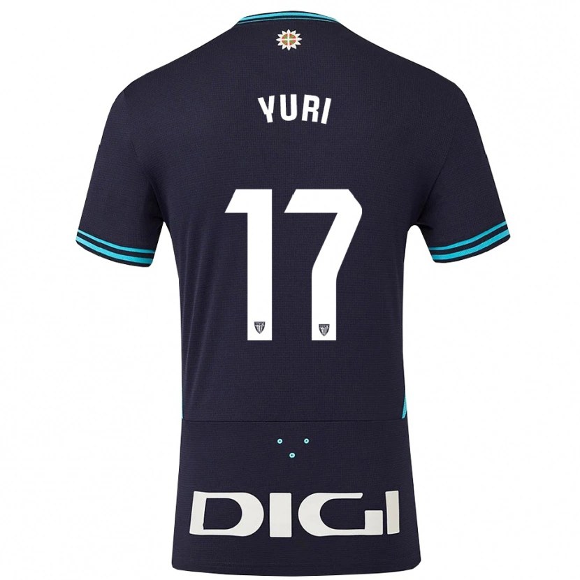 Danxen Homme Maillot Yuri Berchiche #17 Marine Bleu Ciel Tenues Extérieur 2025/26 T-Shirt