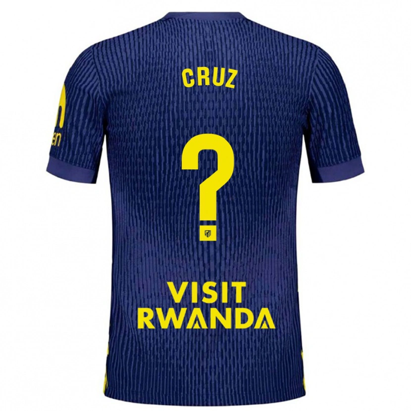 Danxen Homme Maillot Alberto Cruz #0 Marine Jaune Tenues Extérieur 2025/26 T-Shirt