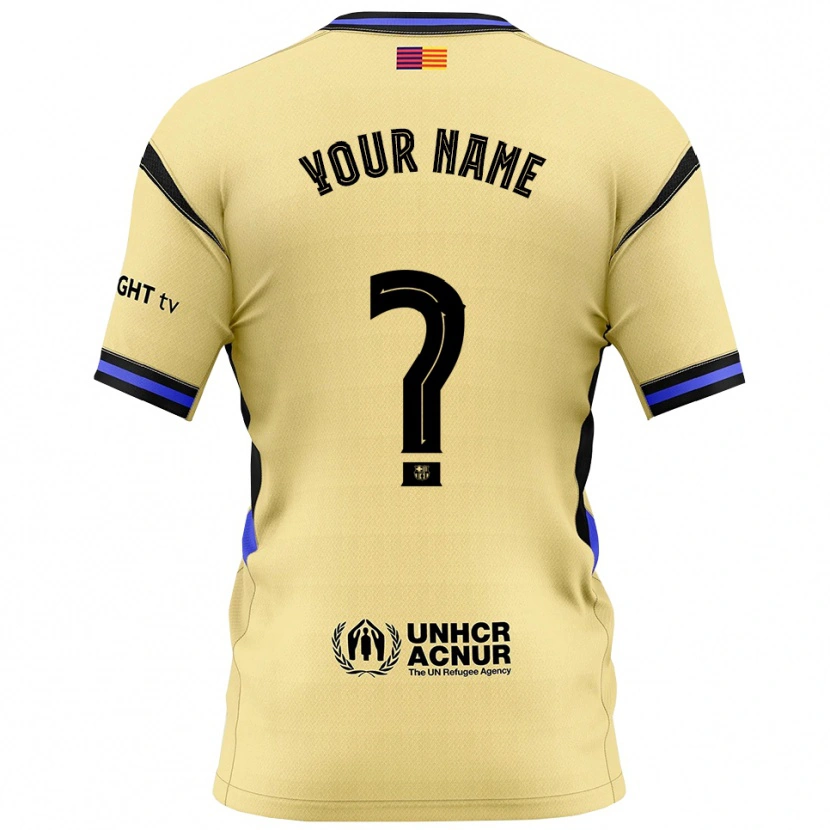 Danxen Homme Maillot Votre Nom #0 Jaune Noir Tenues Extérieur 2025/26 T-Shirt