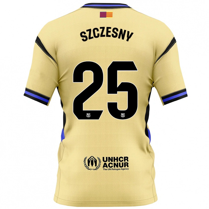 Danxen Homme Maillot Wojciech Szczesny #25 Jaune Noir Tenues Extérieur 2025/26 T-Shirt