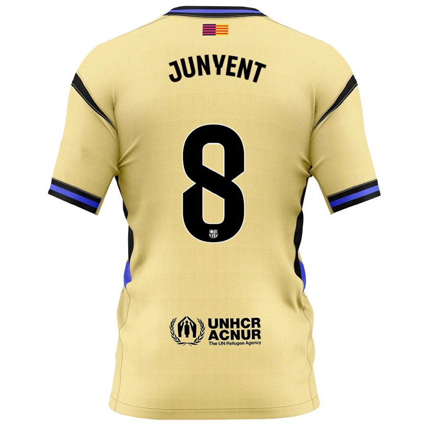 Danxen Homme Maillot Quim Junyent #8 Jaune Noir Tenues Extérieur 2025/26 T-Shirt