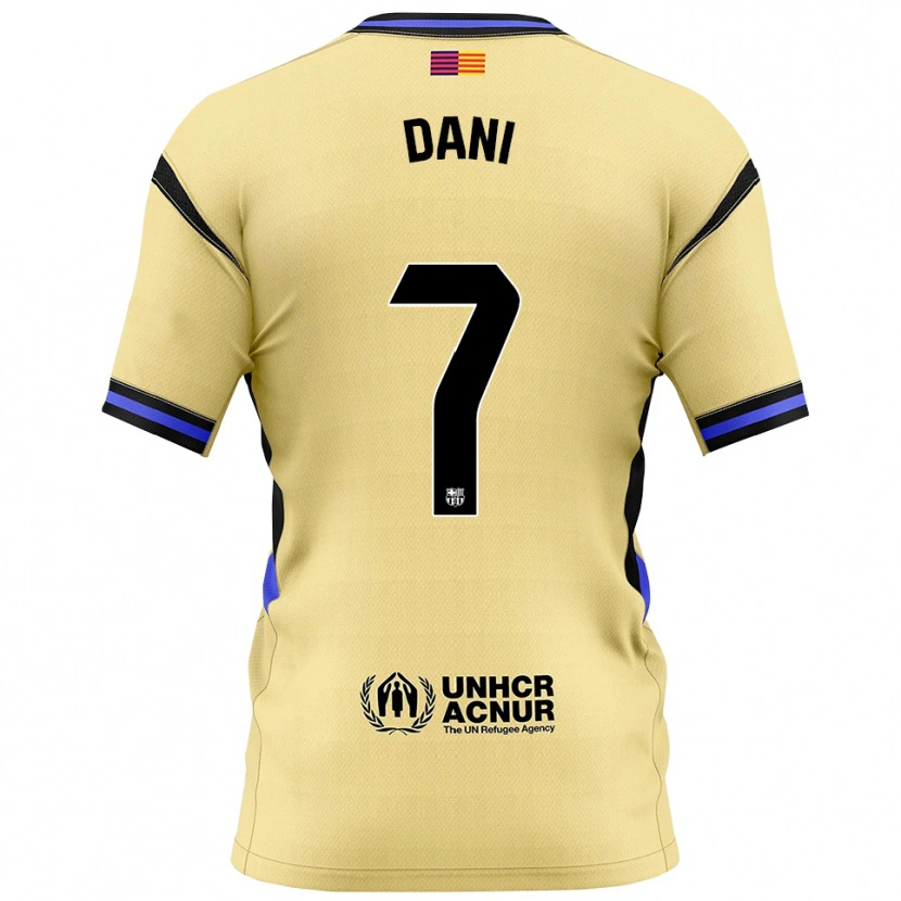 Danxen Homme Maillot Dani Rodríguez #7 Jaune Noir Tenues Extérieur 2025/26 T-Shirt