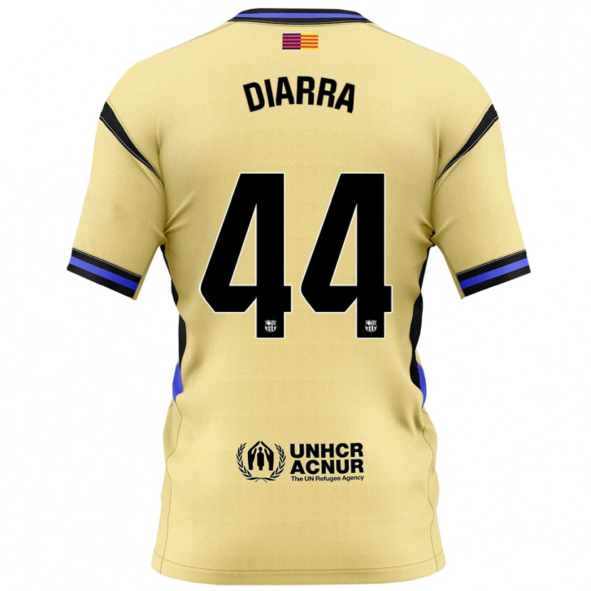Danxen Homme Maillot Ibrahim Diarra #44 Jaune Noir Tenues Extérieur 2025/26 T-Shirt