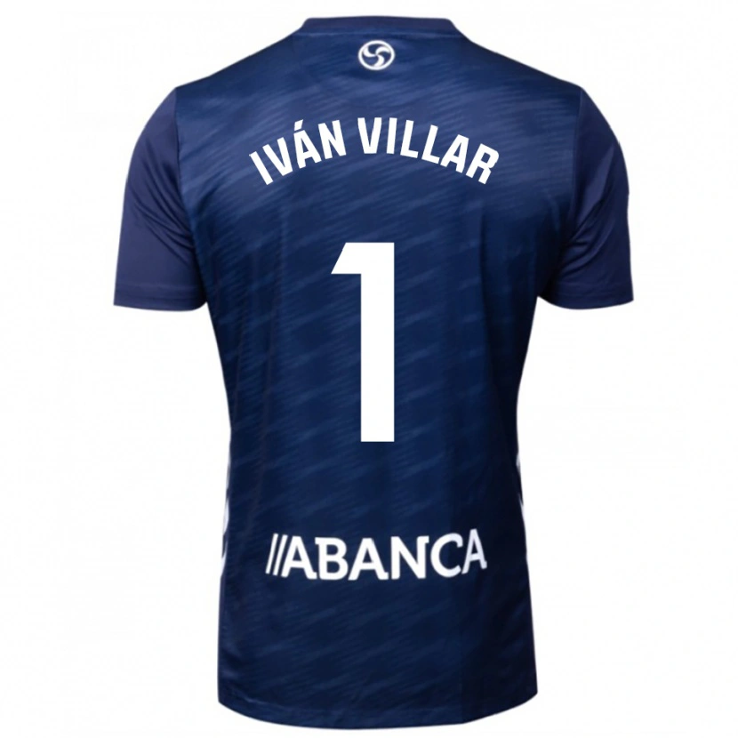 Danxen Homme Maillot Iván Villar #1 Marine Blanc Tenues Extérieur 2025/26 T-Shirt