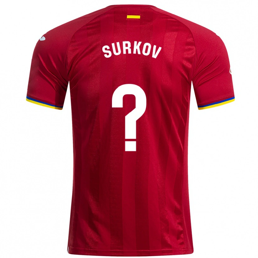 Danxen Homme Maillot Iván Surkov #0 Rouge Jaune Bleu Tenues Extérieur 2025/26 T-Shirt