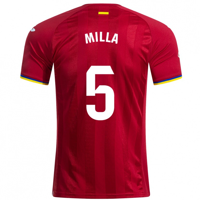 Danxen Homme Maillot Luis Milla #5 Rouge Jaune Bleu Tenues Extérieur 2025/26 T-Shirt
