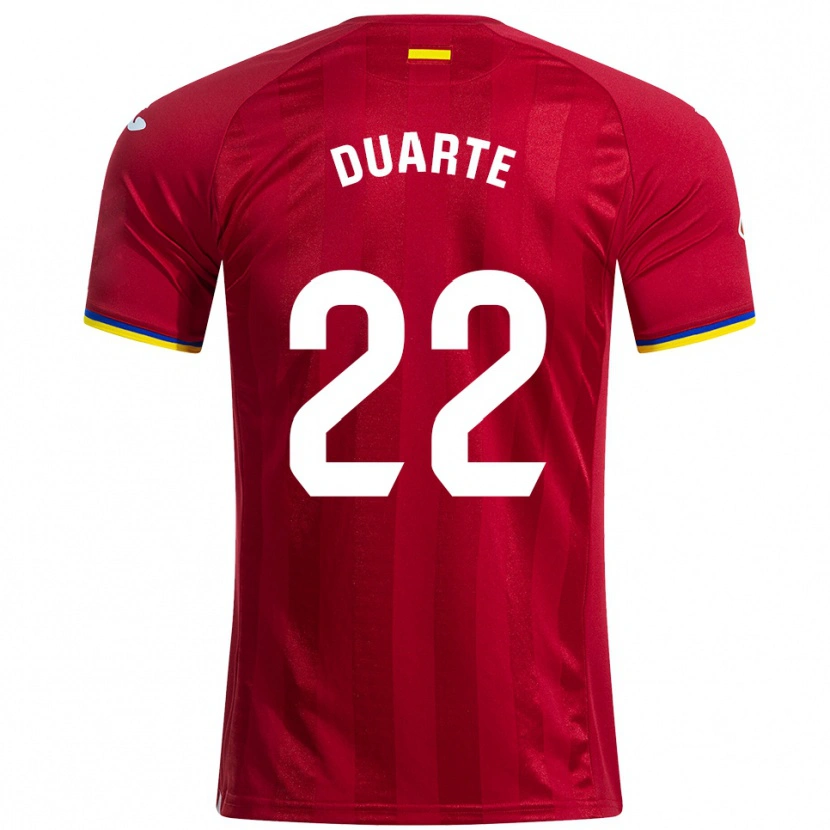 Danxen Homme Maillot Domingos Duarte #22 Rouge Jaune Bleu Tenues Extérieur 2025/26 T-Shirt