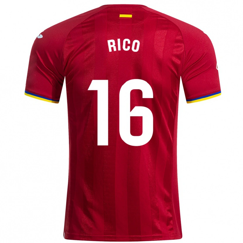 Danxen Homme Maillot Diego Rico #16 Rouge Jaune Bleu Tenues Extérieur 2025/26 T-Shirt