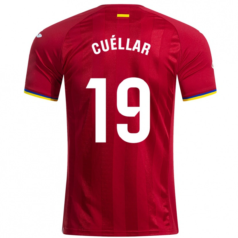 Danxen Homme Maillot Martín Cuéllar #19 Rouge Jaune Bleu Tenues Extérieur 2025/26 T-Shirt