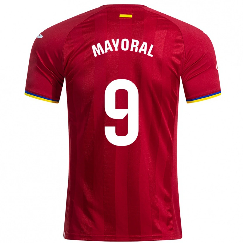 Danxen Homme Maillot Borja Mayoral #9 Rouge Jaune Bleu Tenues Extérieur 2025/26 T-Shirt