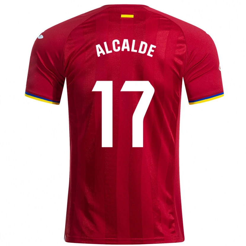 Danxen Homme Maillot Jacobo Alcalde #17 Rouge Jaune Bleu Tenues Extérieur 2025/26 T-Shirt