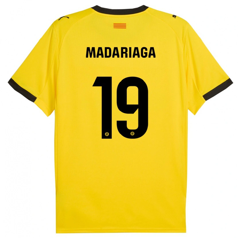 Danxen Homme Maillot Génesis Madariaga #19 Jaune Noir Tenues Extérieur 2025/26 T-Shirt