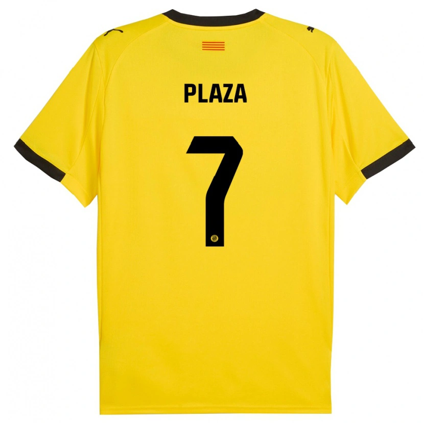 Danxen Homme Maillot Nacho Plaza #7 Jaune Noir Tenues Extérieur 2025/26 T-Shirt